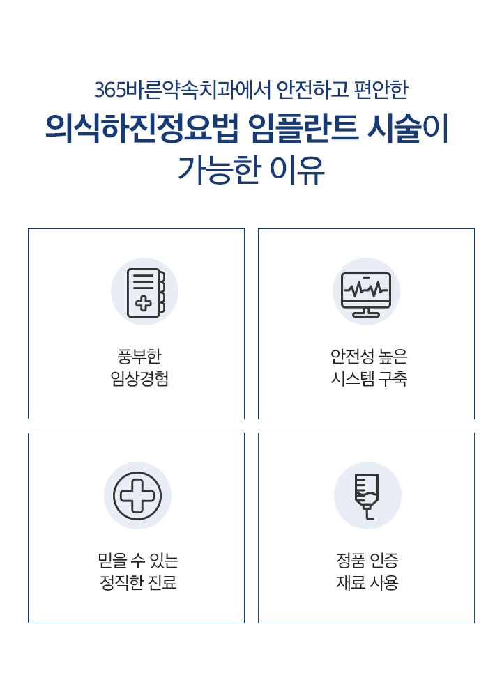 365바른약속치과에서 안전하고 편안한 의식하진정요법 임플란트 시술이 가능한 이유