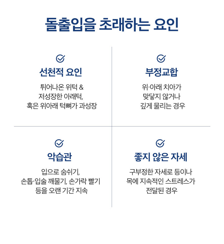 돌출입을 초래하는 요인