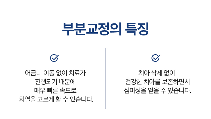 부분교정의 특징