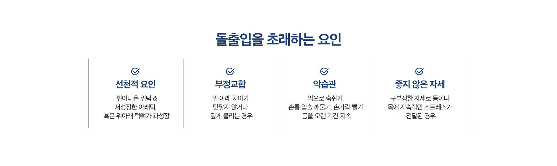 돌출입을 초래하는 요인